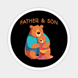 Papa Bear Father and Son Magnet